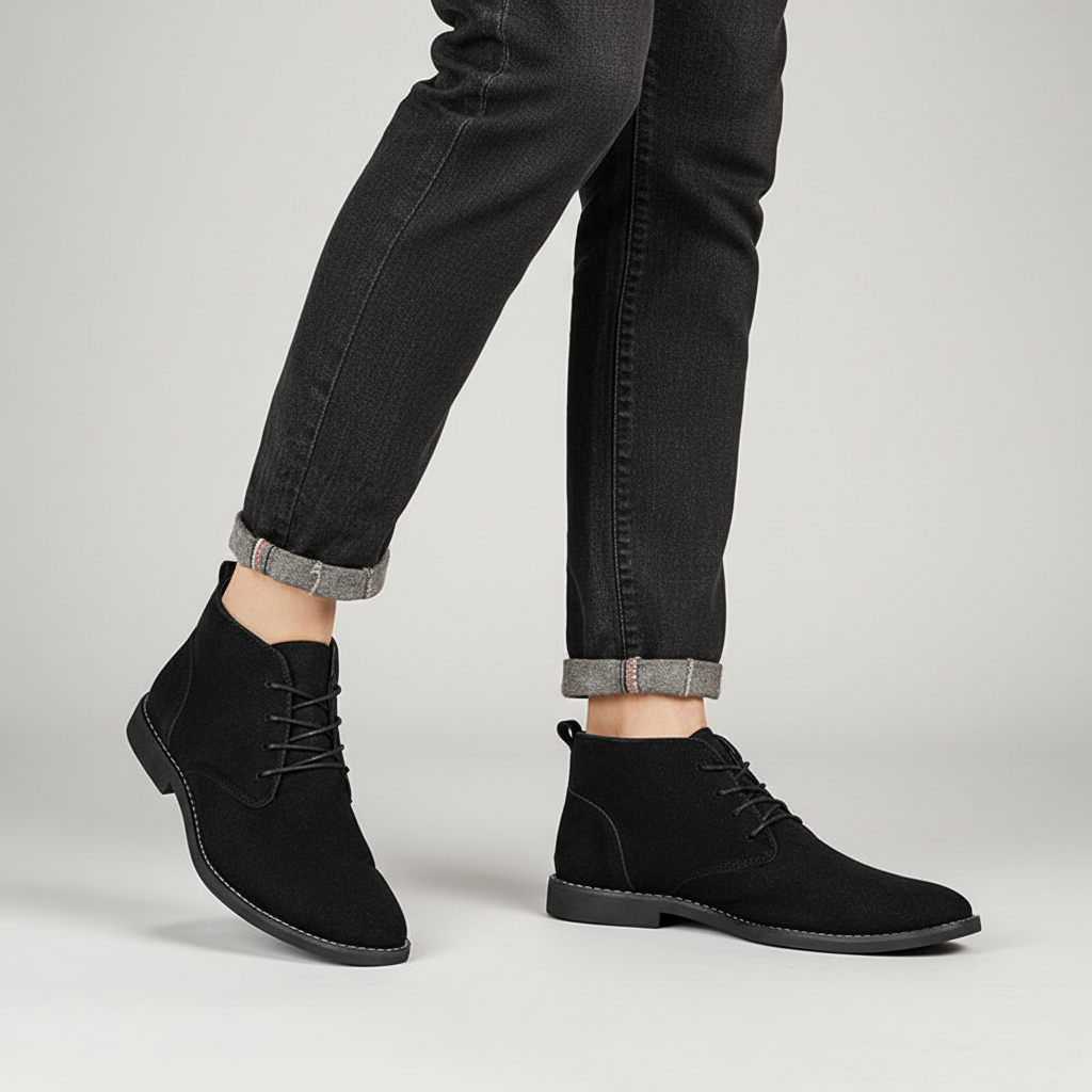 Men's Faux Suede Lace-Up Chukka Boots