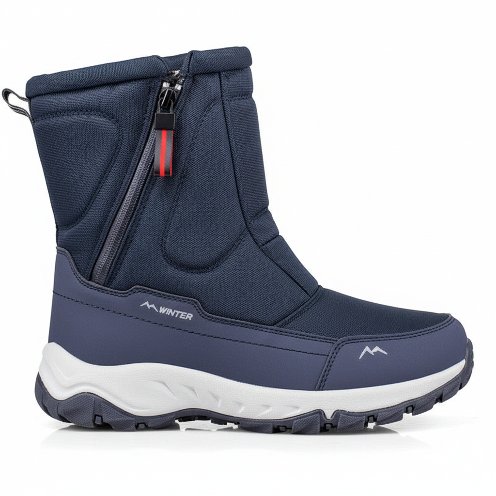 Men's Fleece Lined Side Zip Snow Boots