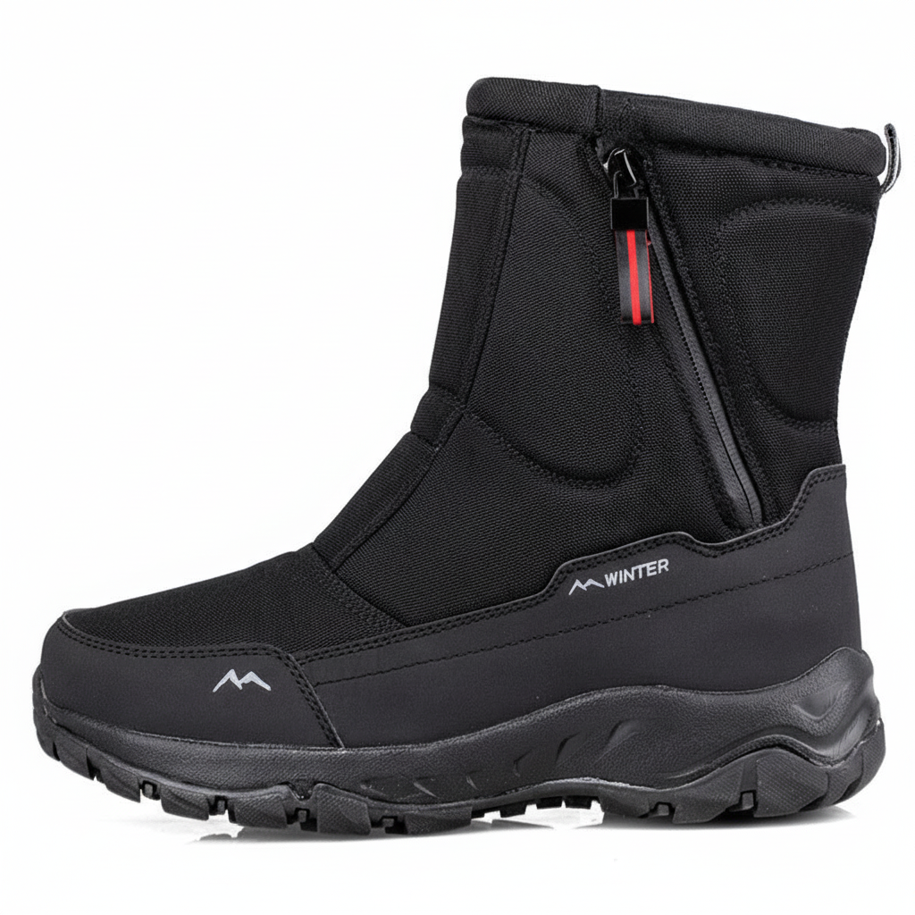 Men's Fleece Lined Side Zip Snow Boots