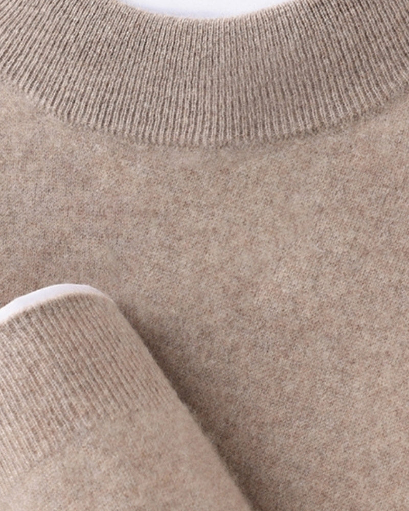 Kacob | Men's Funnel Neck Jumper – Relaxed Knitted Sweater
