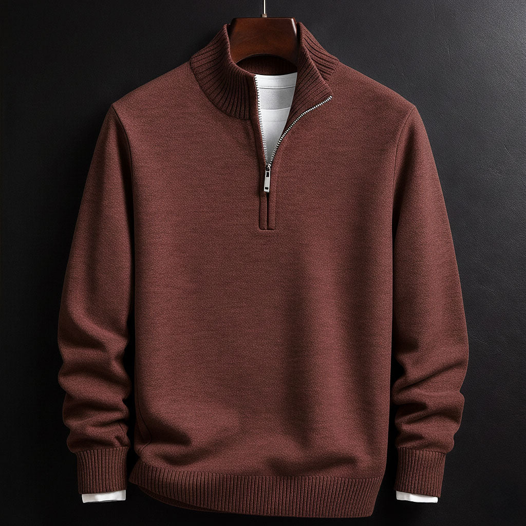 Kacob | Men's Half Zip Sweatshirt Jumper – Stand Collar Pullover