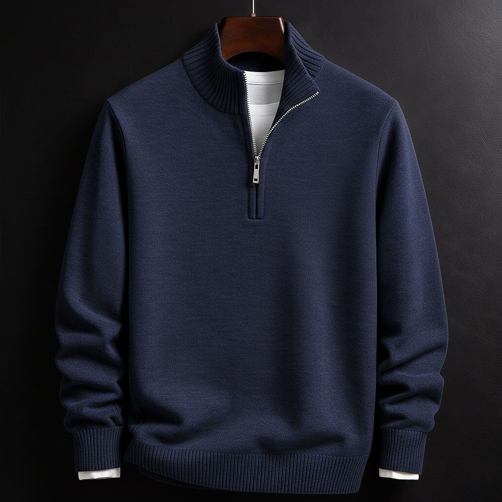 Kacob | Men's Half Zip Sweatshirt Jumper – Stand Collar Pullover