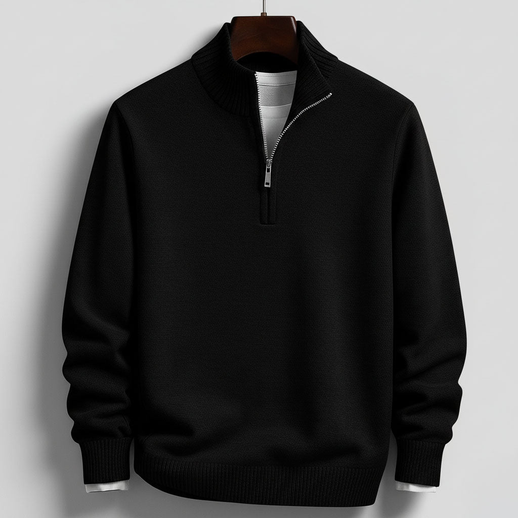 Kacob | Men's Half Zip Sweatshirt Jumper – Stand Collar Pullover