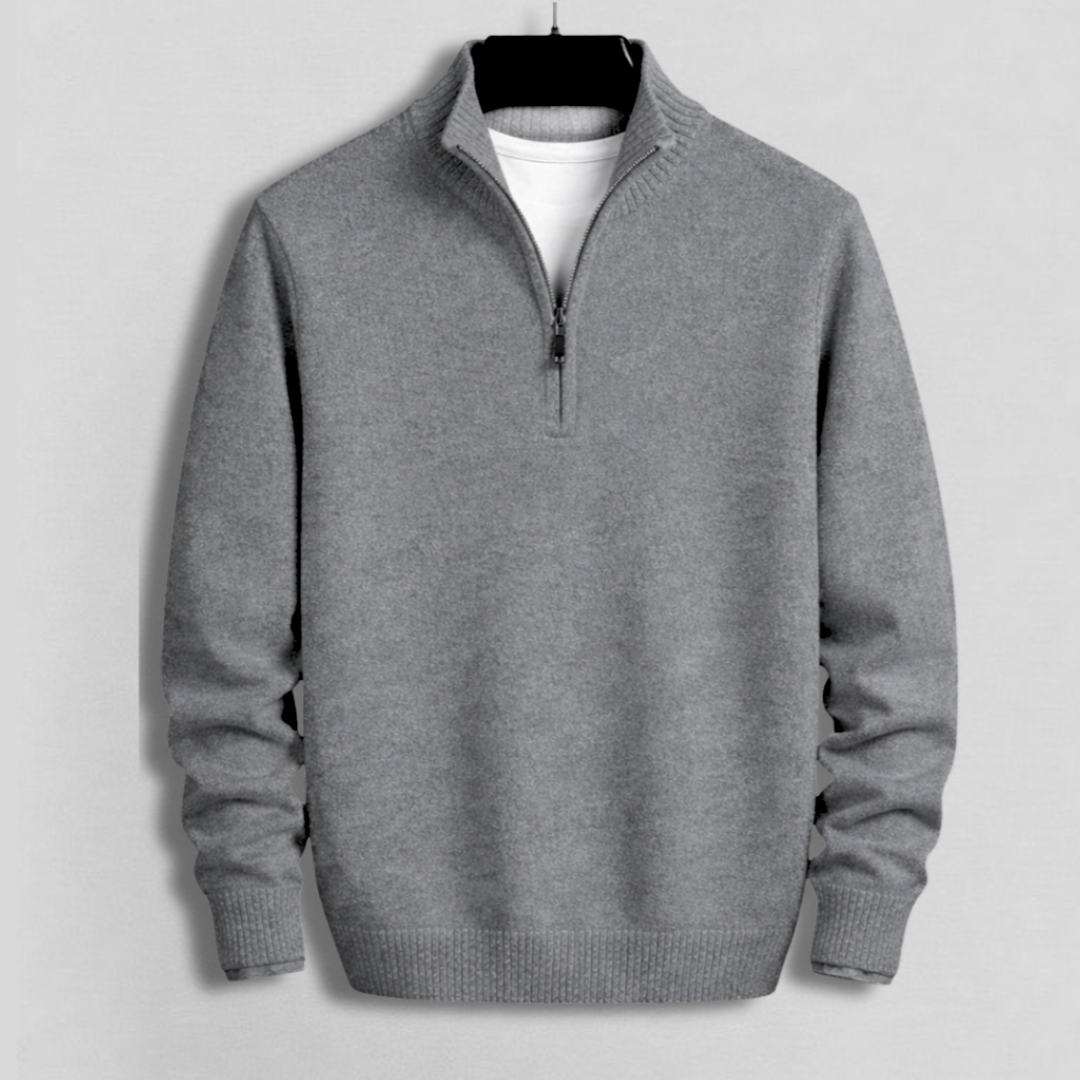 Kacob | Men's Half Zip Sweatshirt Jumper – Stand Collar Pullover
