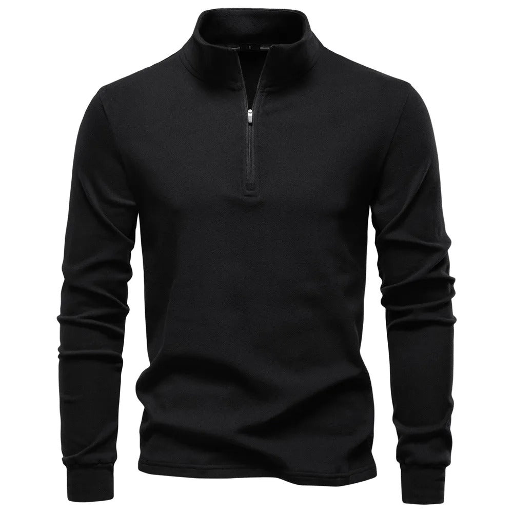 Kacob | Men's Half Zip Sweatshirt – Stand Collar Pullover Top