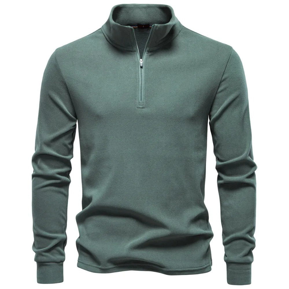 Kacob | Men's Half Zip Sweatshirt – Stand Collar Pullover Top