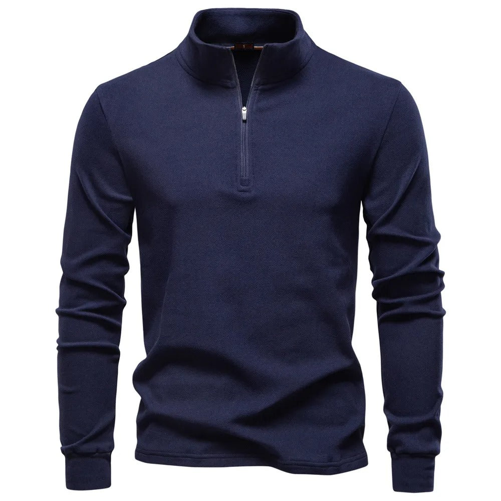 Kacob | Men's Half Zip Sweatshirt – Stand Collar Pullover Top