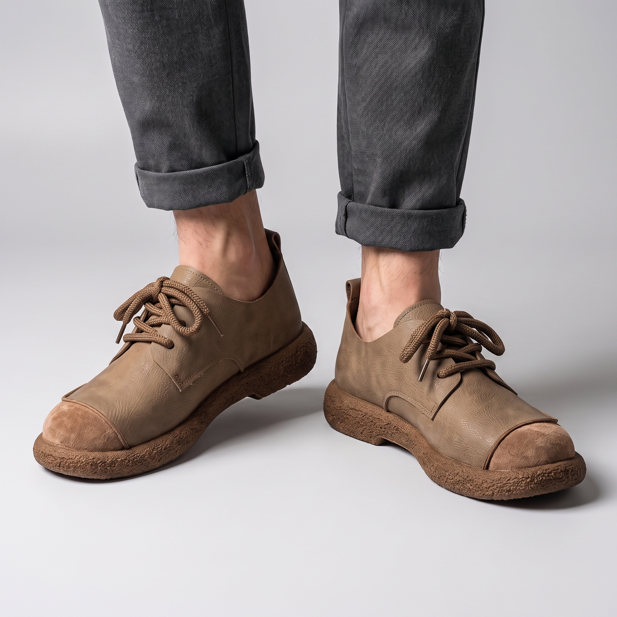 Kacob | Men's Heritage Lace Up Trainers – Hand Stitched Casual Mens Trainers