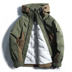 Men's Hooded Colour Block Utility Jacket – Double Zip Streetwear Jacket