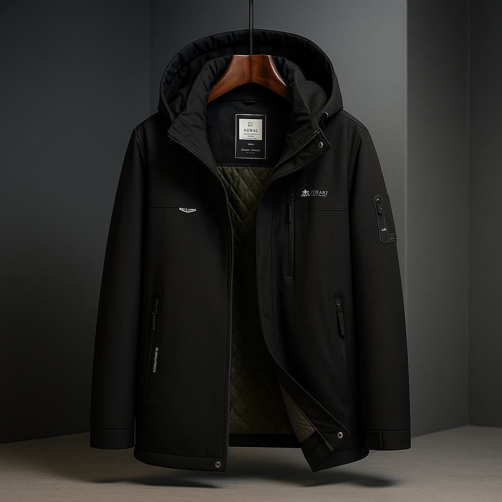 Men's Hooded Puffer Jacket – Padded Zip-Up Winter Jacket
