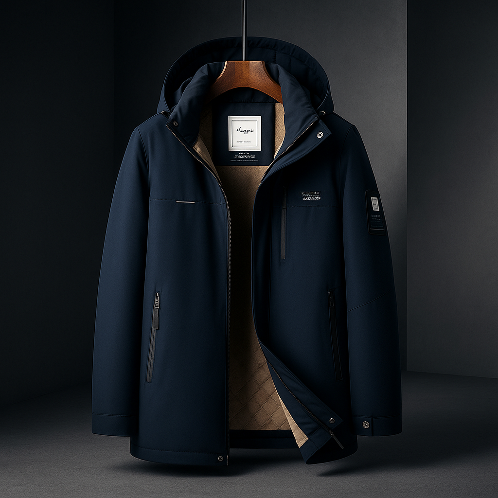 Men's Hooded Puffer Jacket – Padded Zip-Up Winter Jacket