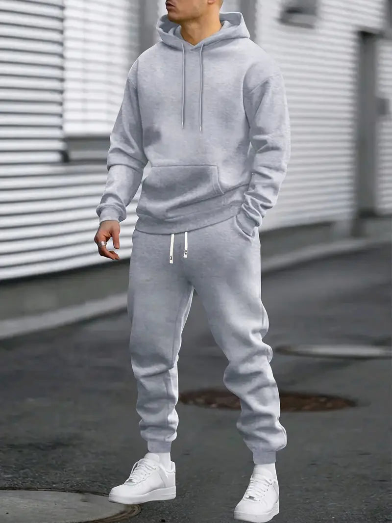 Kacob | Men's Hooded Tracksuit – Pullover Hoodie and Joggers Set