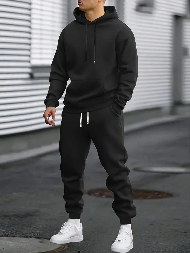 Kacob | Men's Hooded Tracksuit – Pullover Hoodie and Joggers Set