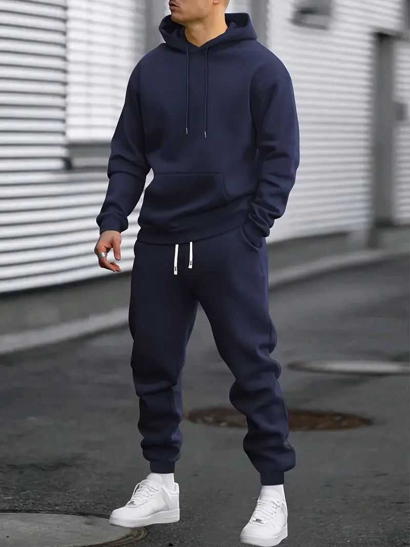 Kacob | Men's Hooded Tracksuit – Pullover Hoodie and Joggers Set