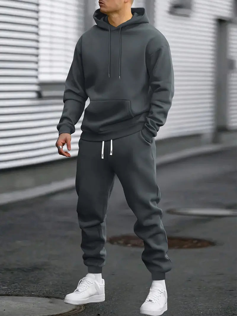 Kacob | Men's Hooded Tracksuit – Pullover Hoodie and Joggers Set