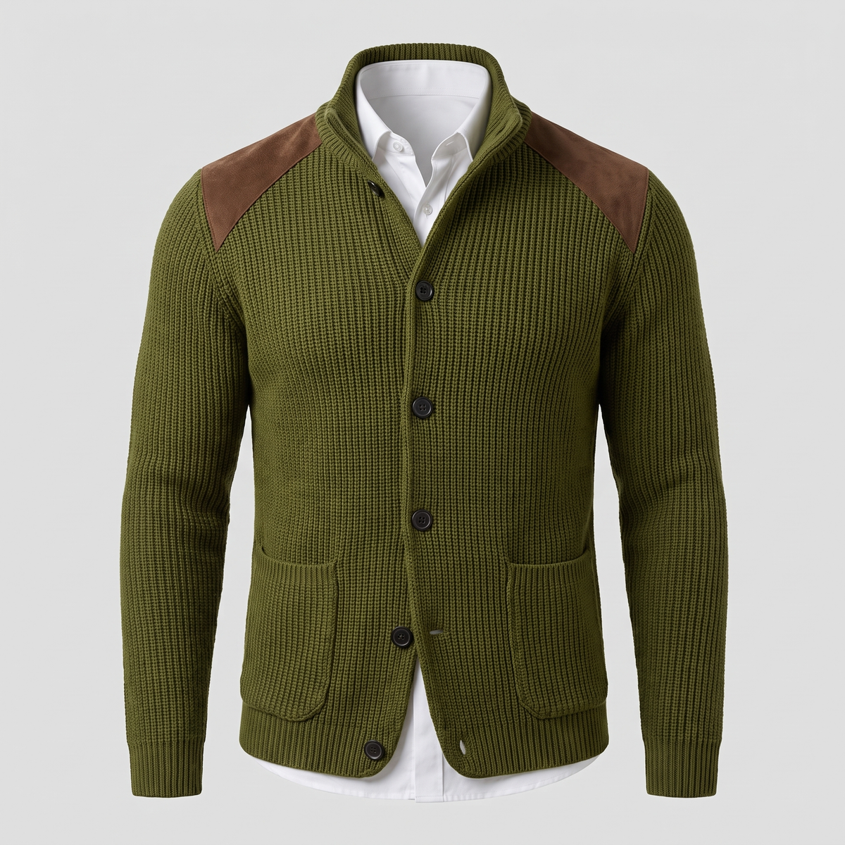 Kacob | Men's Knitted Blazer – Elbow Patch Smart Casual Jacket