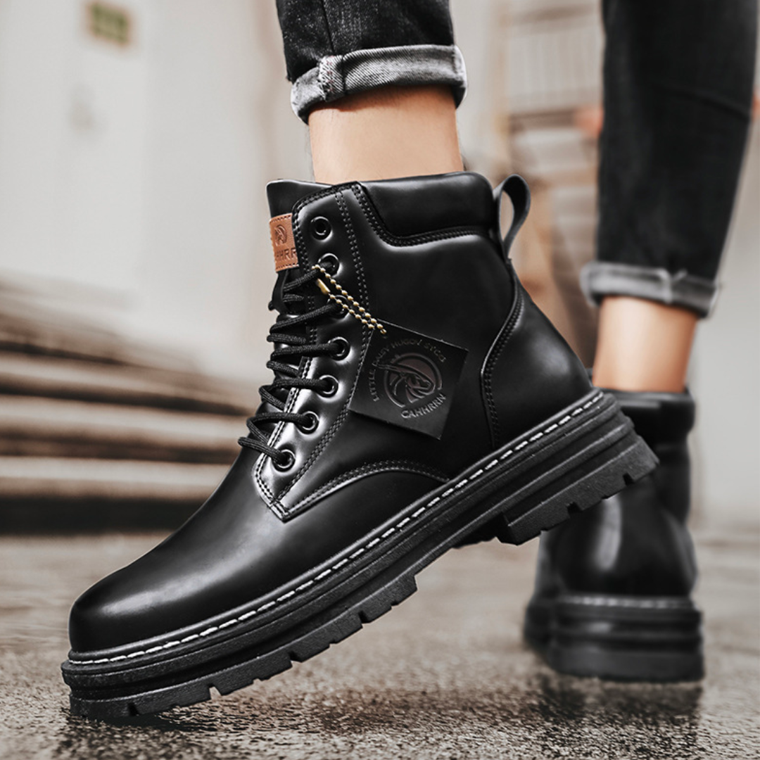 Kacob | Men's Lace-Up Hiking Boots – Mens Walking Boots for Winter Trails