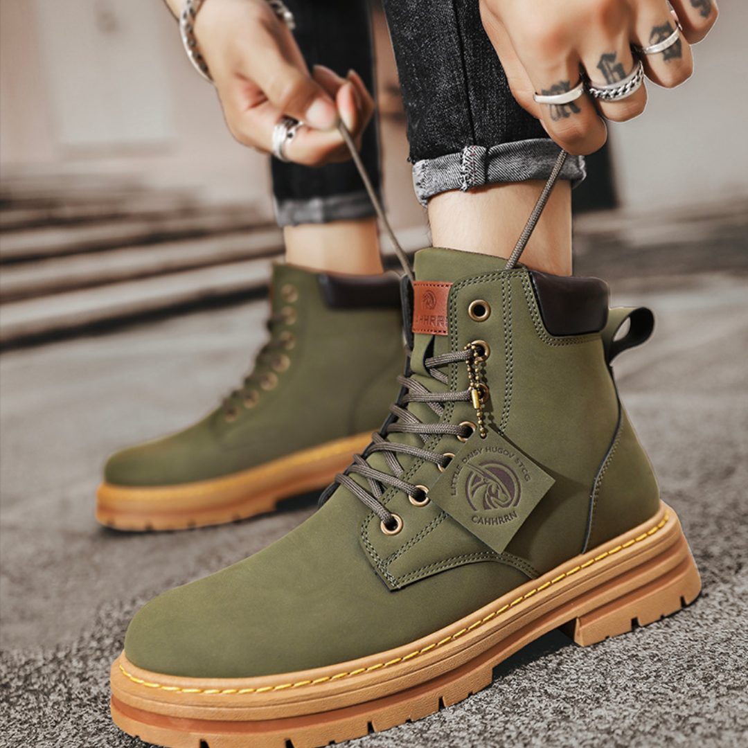Kacob | Men's Lace-Up Hiking Boots – Mens Walking Boots for Winter Trails
