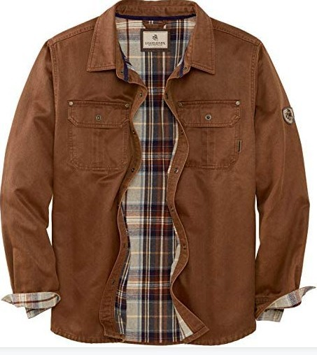 Kacob | Men's Lined Trucker Jacket – Button Front Shirt Jacket Overshirt