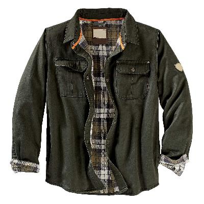Kacob | Men's Lined Trucker Jacket – Button Front Shirt Jacket Overshirt