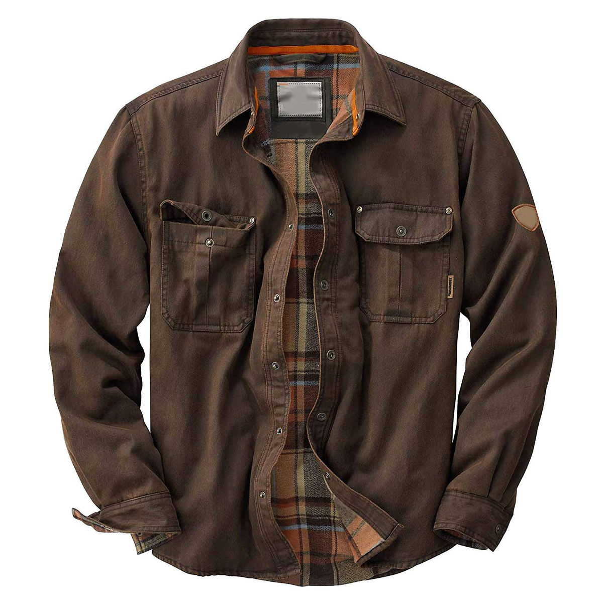 Kacob | Men's Lined Trucker Jacket – Button Front Shirt Jacket Overshirt