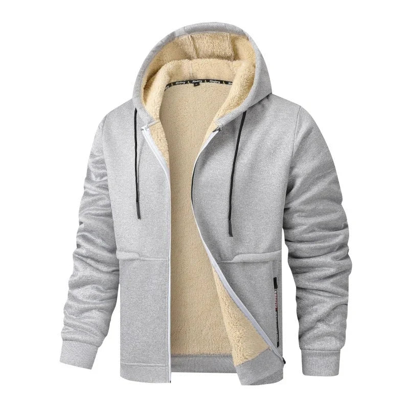 Kacob | Men's Lined Zip Up Hoodie – Plush Lined Hooded Jacket