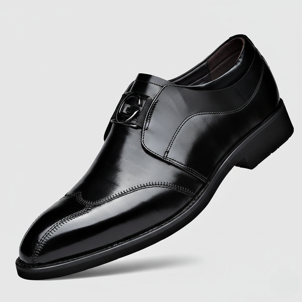 Kacob | Men's Monk Style Dress Shoes – Slip On Buckle Formal Shoes