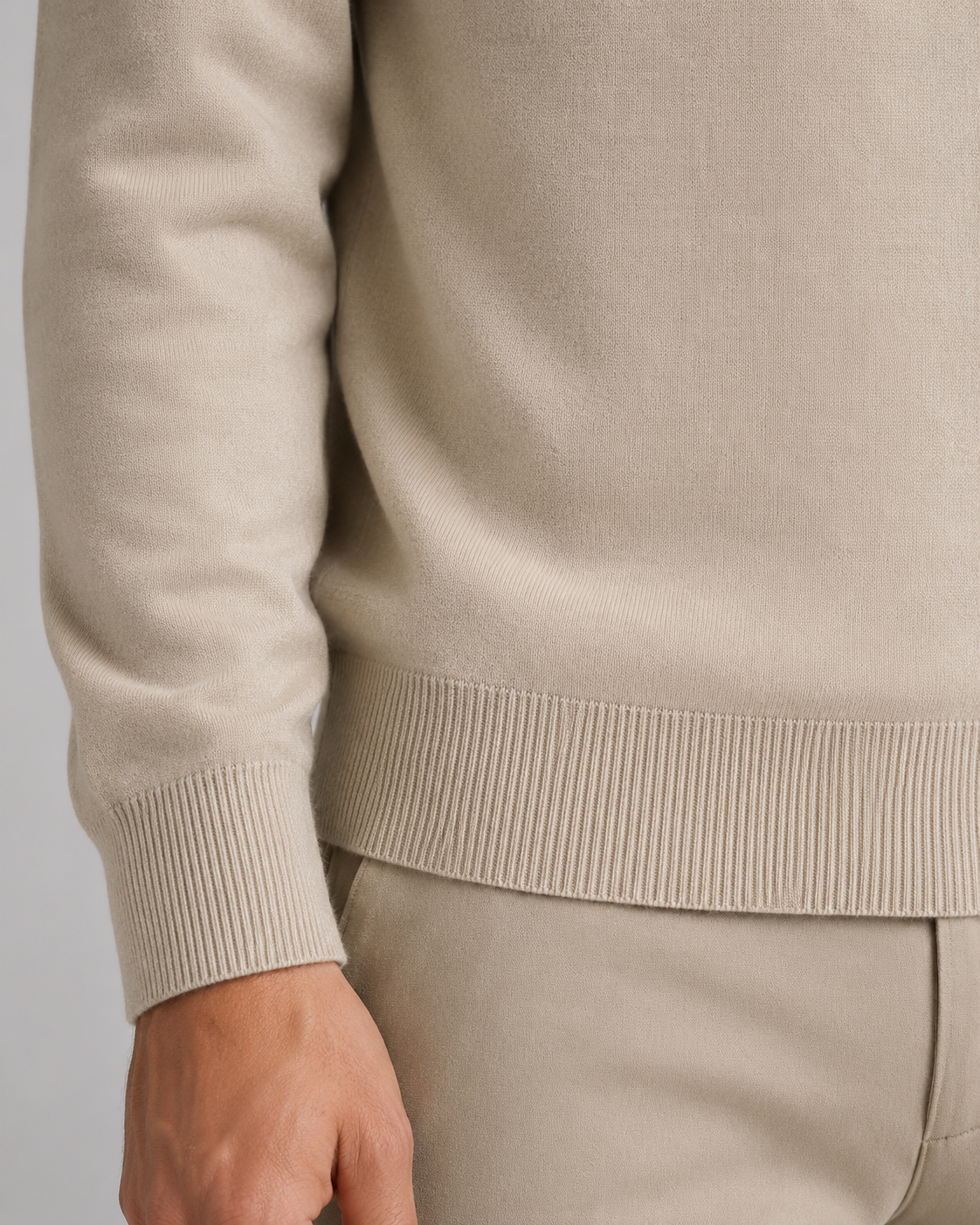 Men's Open Collar Knitted Polo – Fine Knit Long Sleeve Polo Jumper