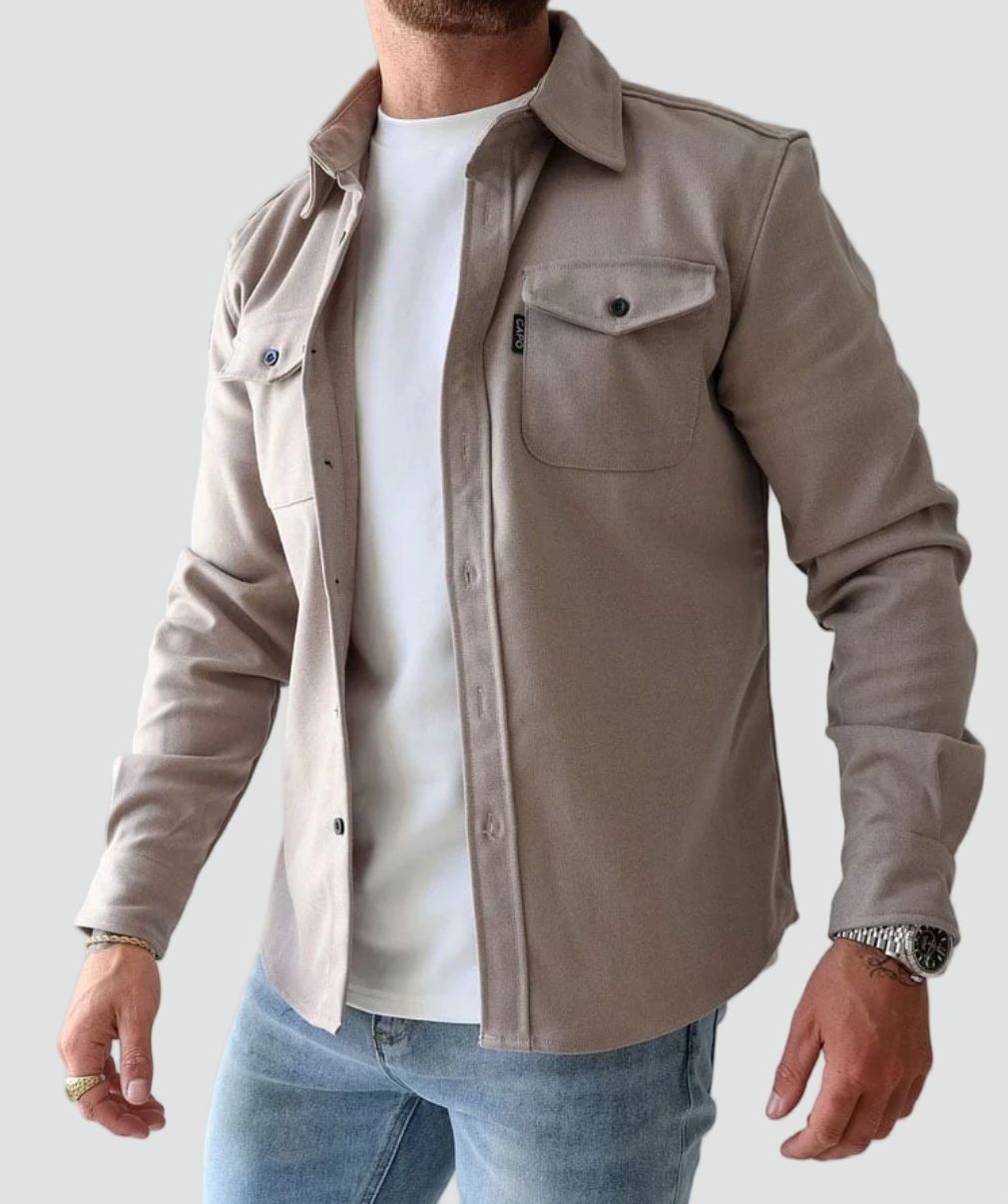 Kacob | Men's Overshirt Jacket – Button Front Chest Pocket Shacket