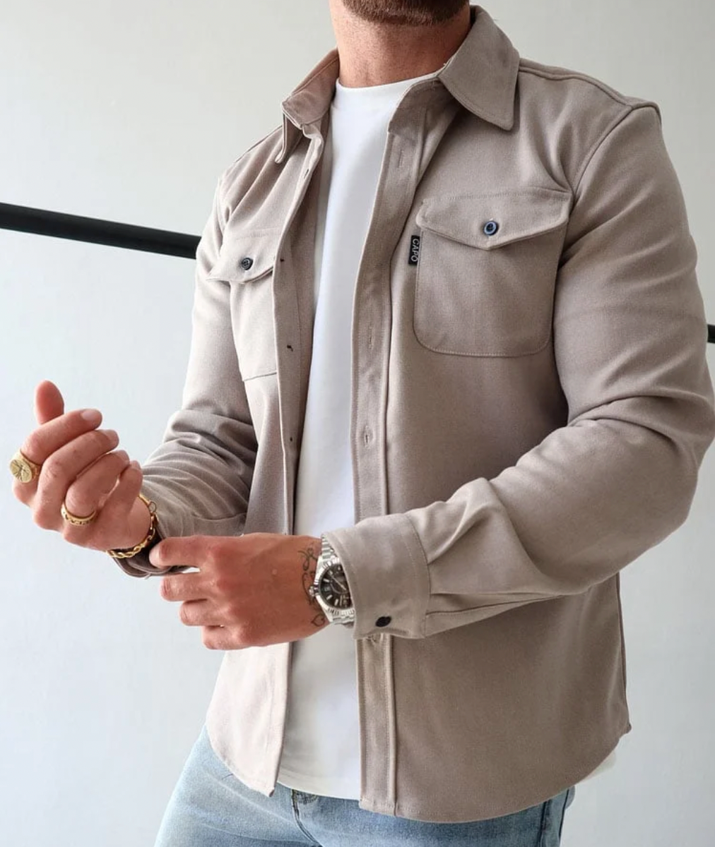 Kacob | Men's Overshirt Jacket – Button Front Chest Pocket Shacket