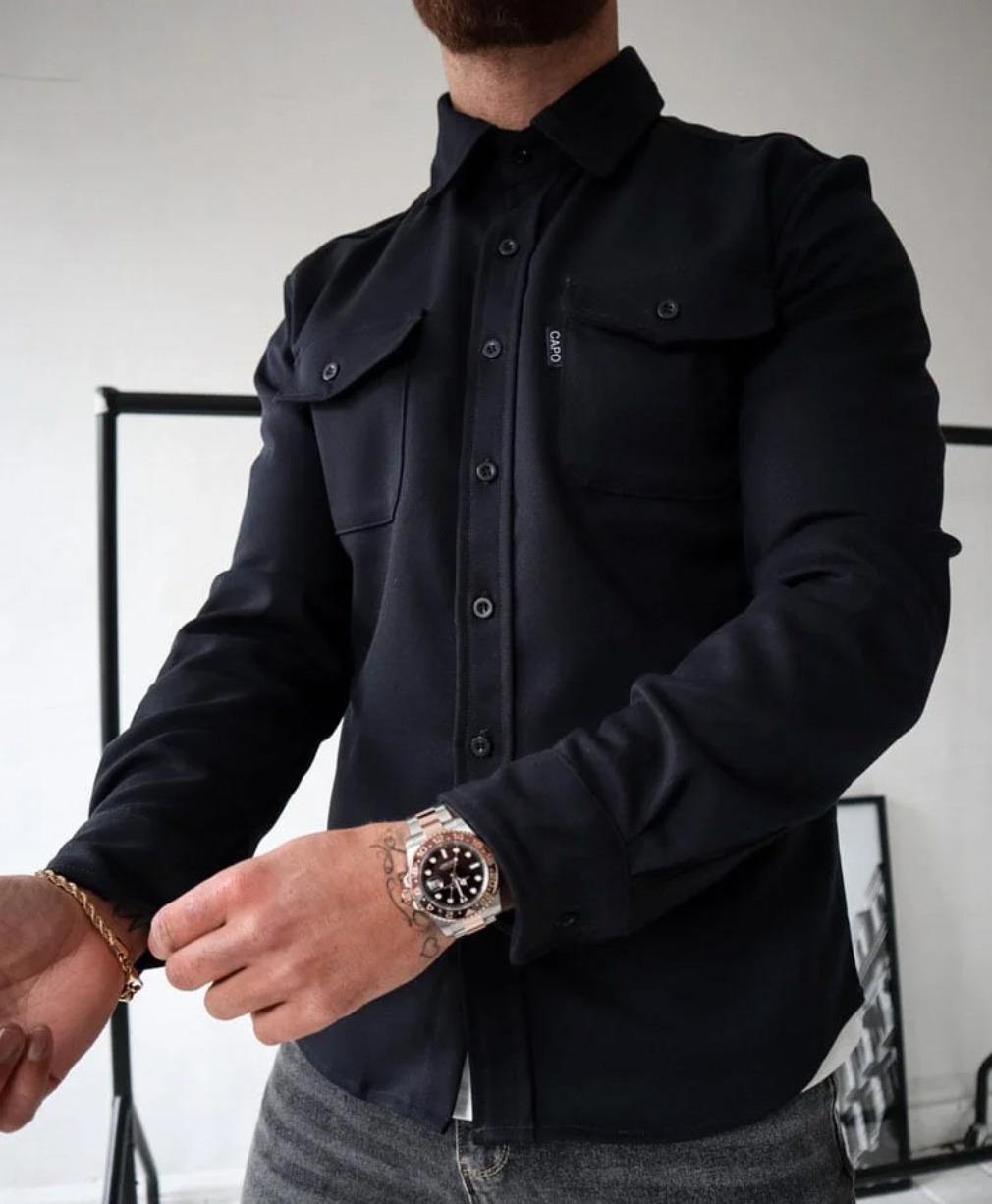 Kacob | Men's Overshirt Jacket – Button Front Chest Pocket Shacket