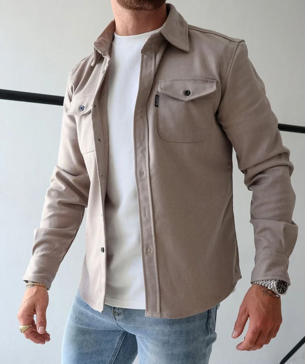 Kacob | Men's Overshirt Jacket – Button Front Chest Pocket Shacket