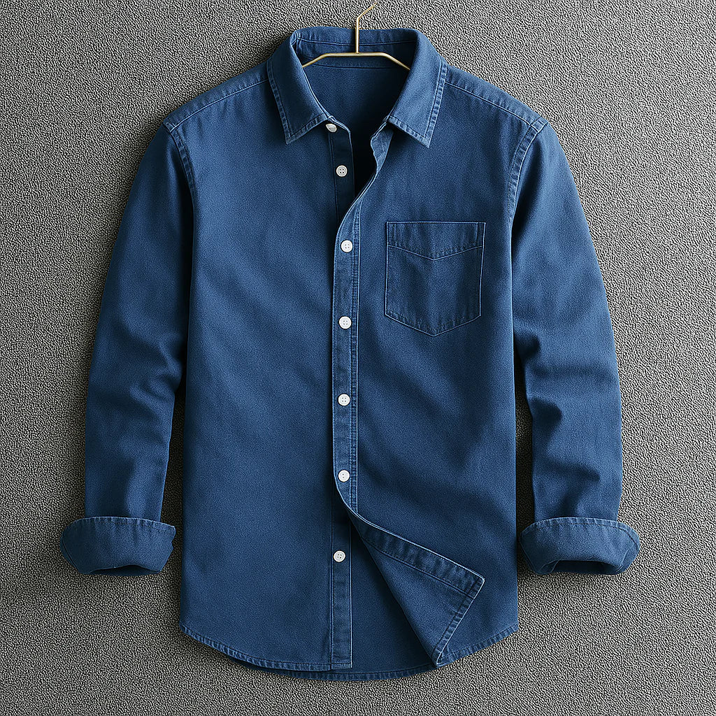 Kacob | Men's Oxford Shirt – Classic Long Sleeve Chest Pocket Shirt