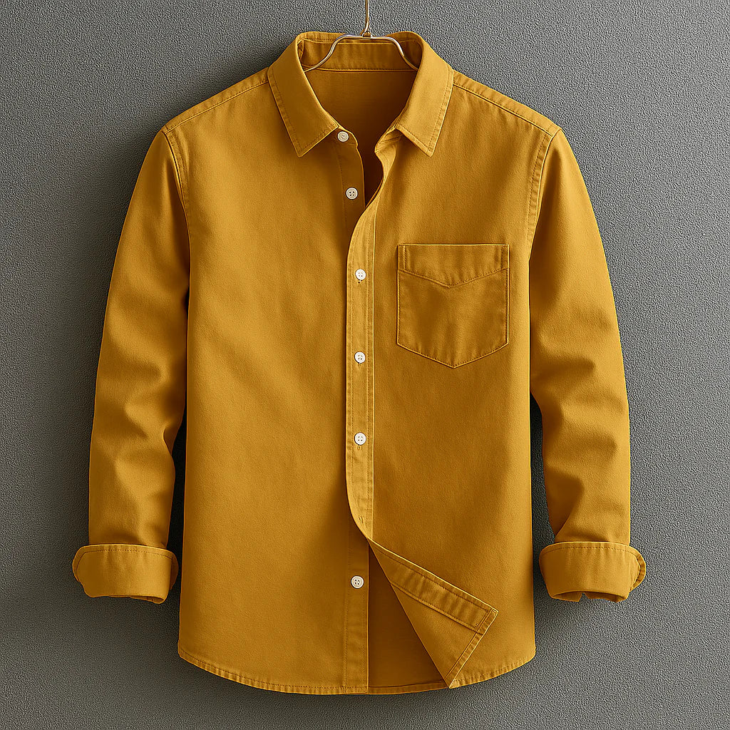 Kacob | Men's Oxford Shirt – Classic Long Sleeve Chest Pocket Shirt