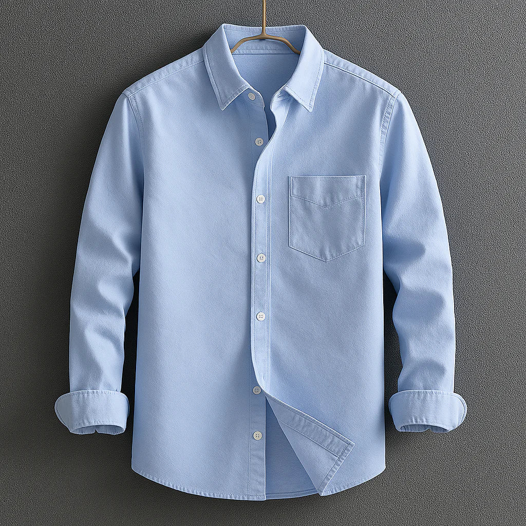 Kacob | Men's Oxford Shirt – Classic Long Sleeve Chest Pocket Shirt