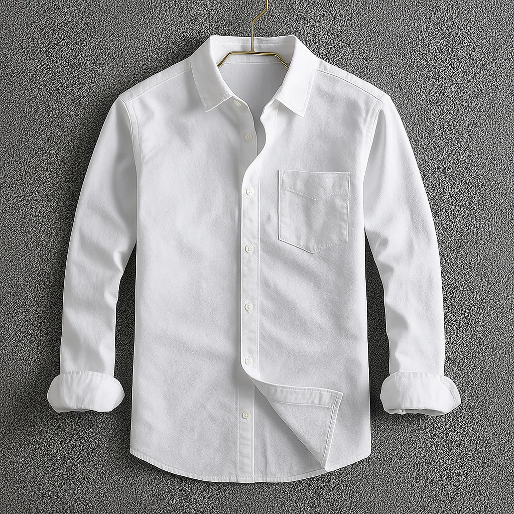 Kacob | Men's Oxford Shirt – Classic Long Sleeve Chest Pocket Shirt