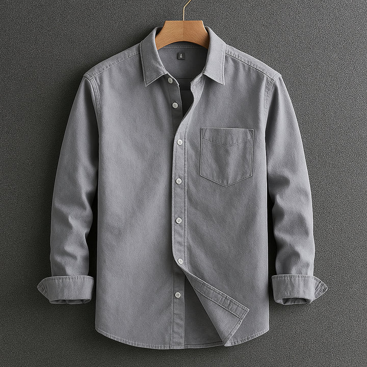 Kacob | Men's Oxford Shirt – Classic Long Sleeve Chest Pocket Shirt