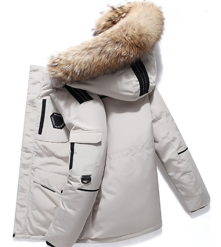 Kacob | Men's Parka Jacket – Faux Fur Hood Padded Winter Parka