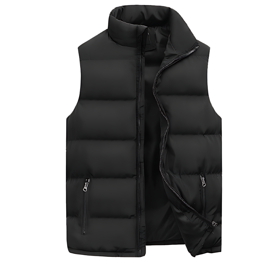 Kacob | Men's Puffer Gilet – Stand Collar Quilted Body Warmer