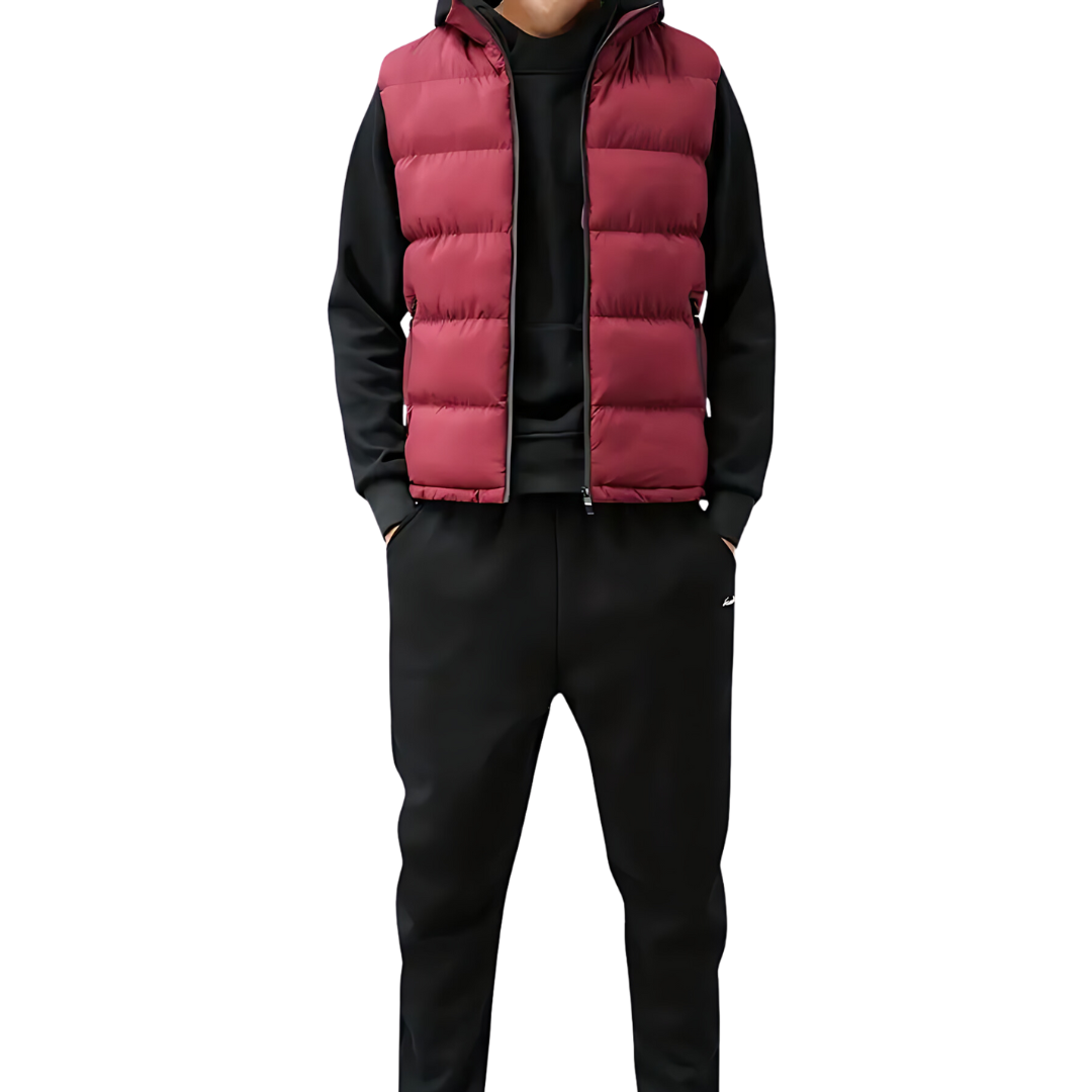 Kacob | Men's Puffer Gilet – Stand Collar Quilted Body Warmer