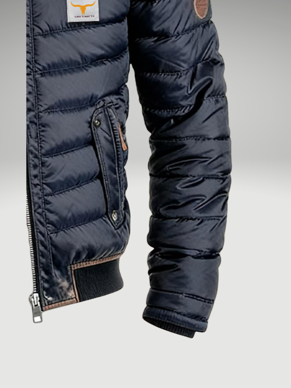 Kacob | Men's Quilted Jacket – High Collar Padded Winter Jacket