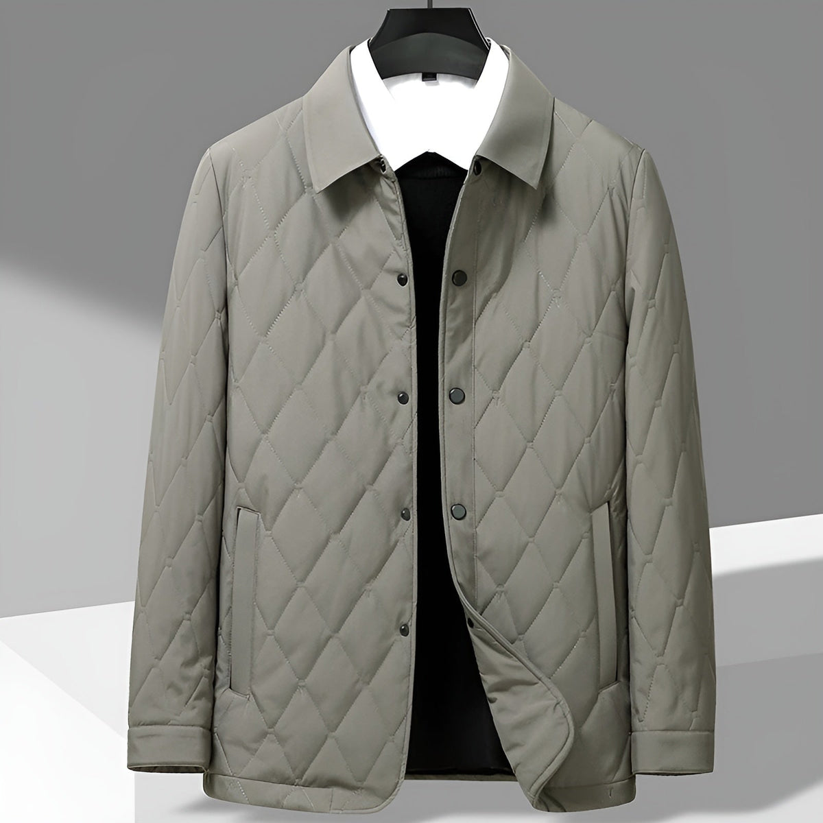 Kacob | Men's Quilted Shirt Jacket – Diamond Quilted Button Up Jacket