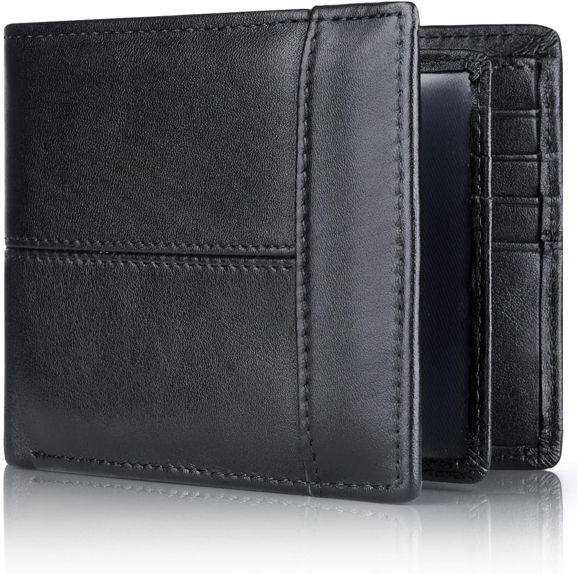 Men's RFID Blocking Faux Leather Bifold Wallet