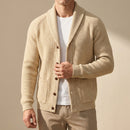 Kacob | Men's Shawl Collar Knitted Cardigan – Chunky Button Up Cardigan