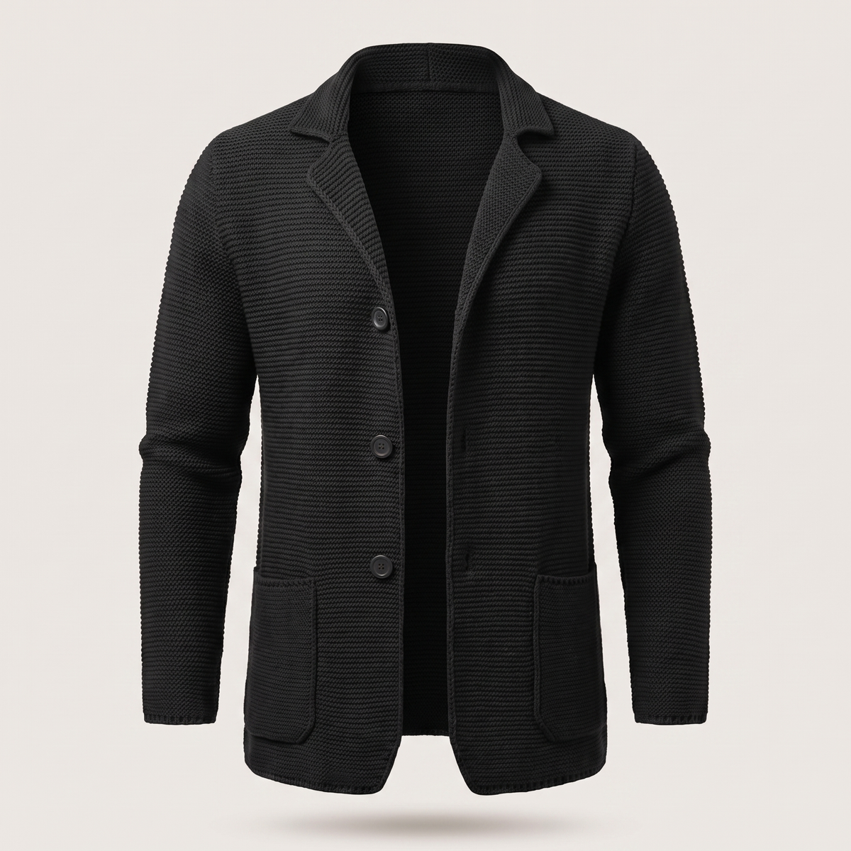 Kacob | Men's Slim Fit Collared Knitted Cardigan – Button Front Mens Cardigan