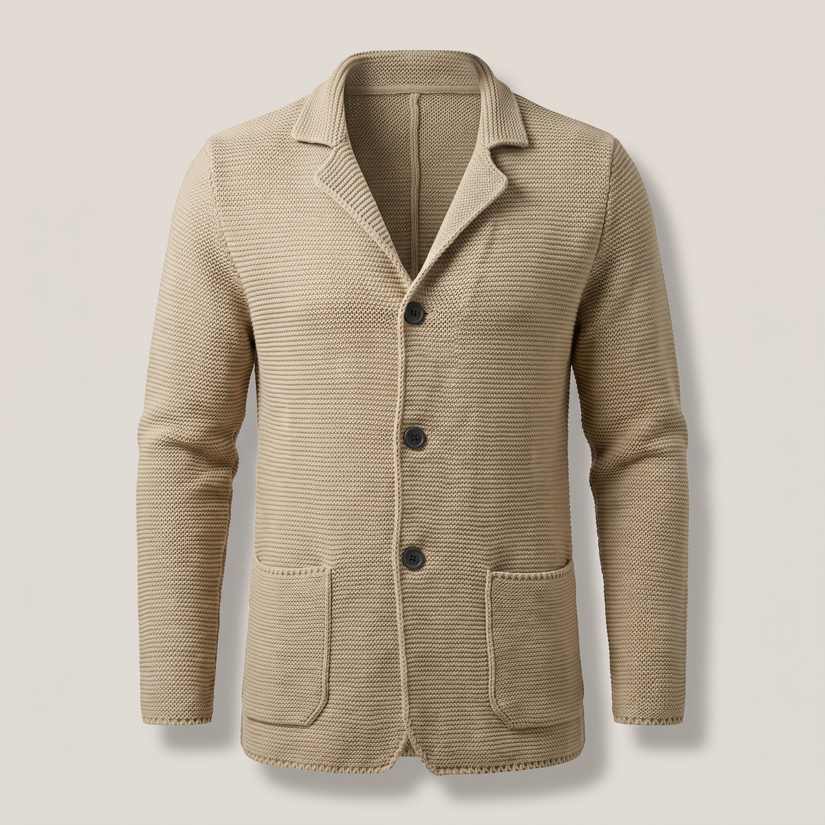 Kacob | Men's Slim Fit Collared Knitted Cardigan – Button Front Mens Cardigan