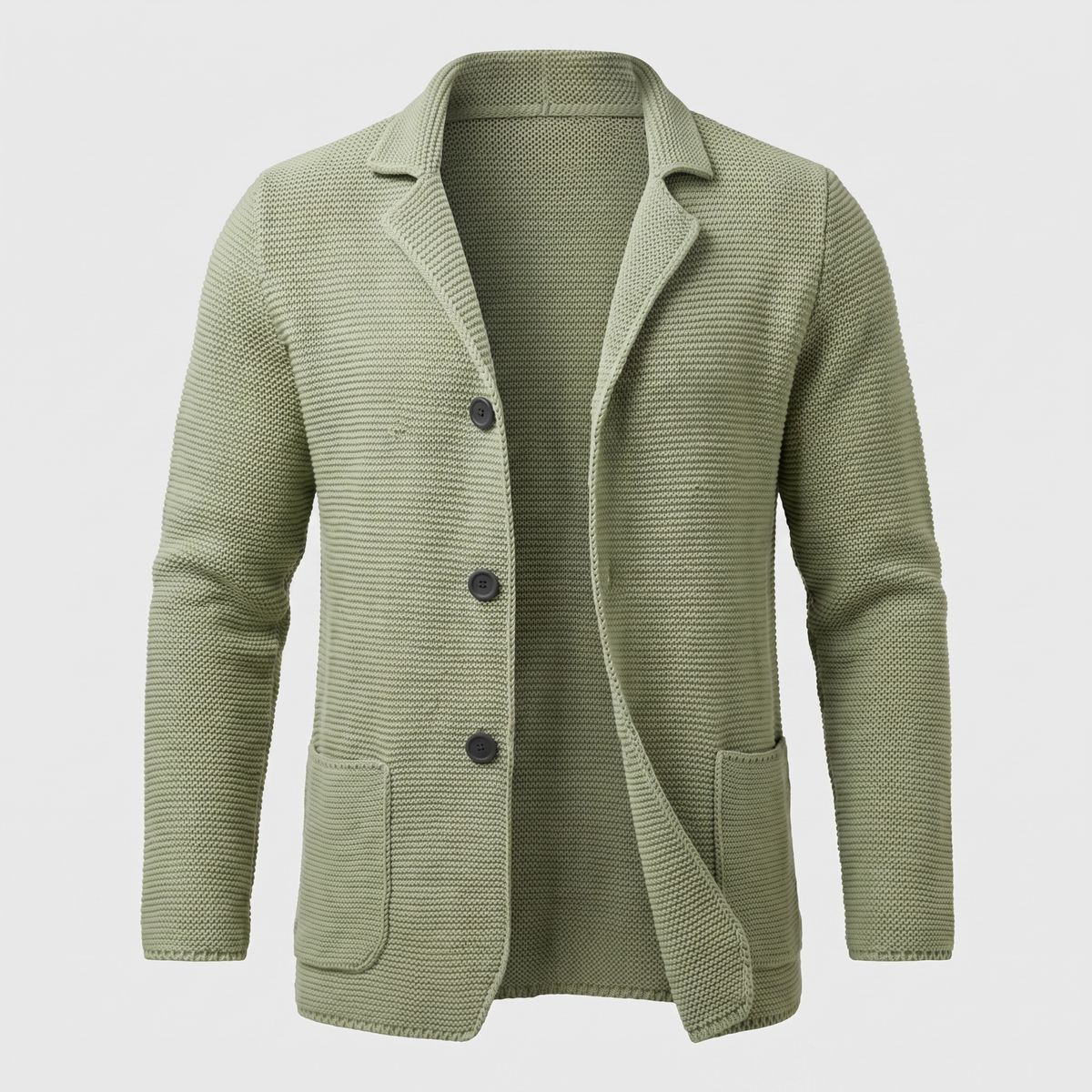 Kacob | Men's Slim Fit Collared Knitted Cardigan – Button Front Mens Cardigan