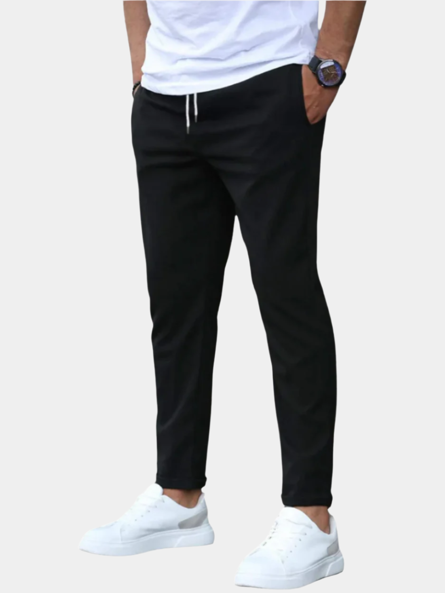 Kacob | Men's Slim Fit Stretch Trousers – Smart Casual Mens Trousers for Work