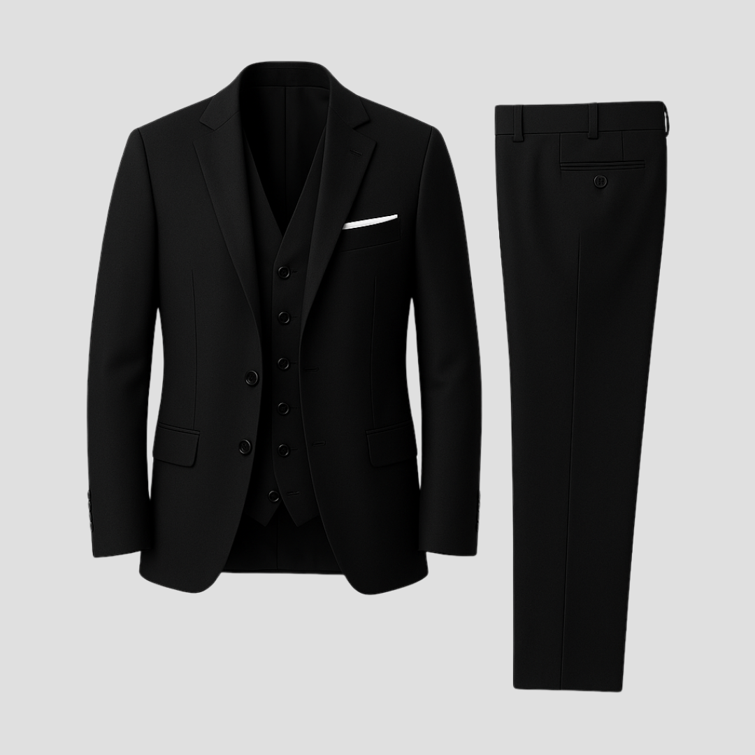 Kacob | Men's Slim Fit Three Piece Suit – Blazer, Waistcoat and Trousers Set