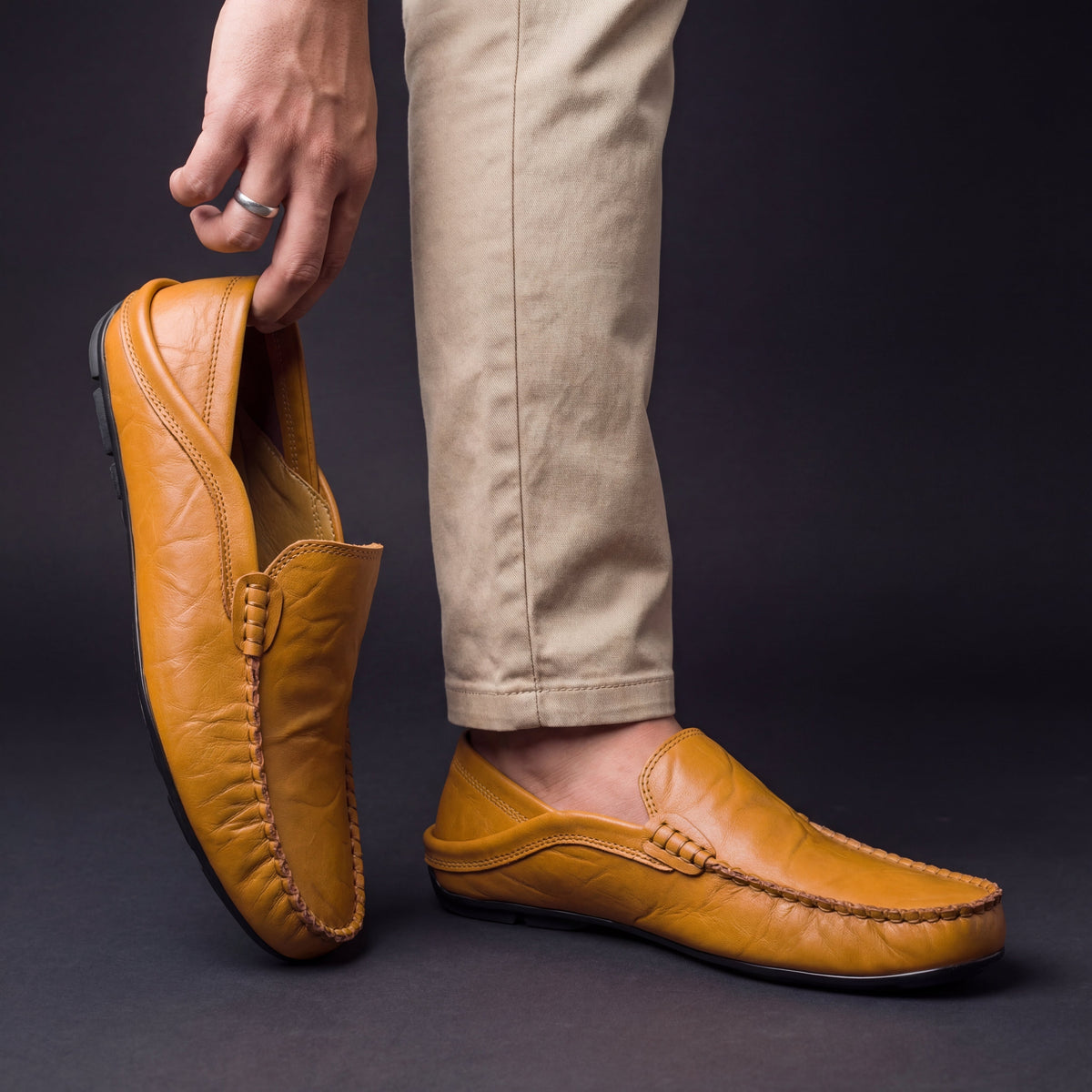 Kacob | Men's Slip On Loafers – Cushioned Sole Casual Driving Shoes